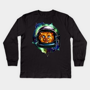 The Cat in Space. For astronaut animal lovers and fun loving fashionistas. Get the space safari look. Kids Long Sleeve T-Shirt